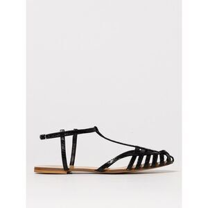 Anna F. Flat Sandals Woman Black